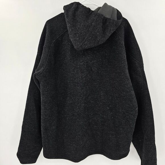 Merrell wool blend hooded jacket xl mens black charcoal gray fleece lined coat - Picture 2 of 5